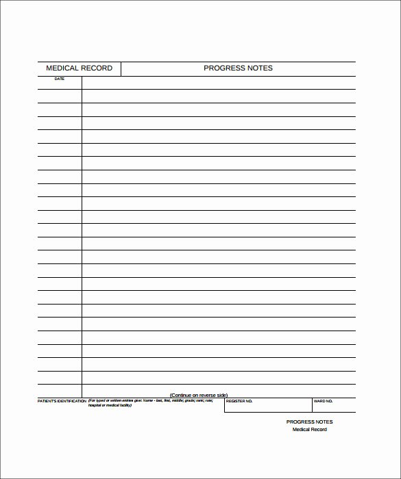 Clinical Progress Notes Template Unique 9 Medical Note Templates – Free Sample Example format