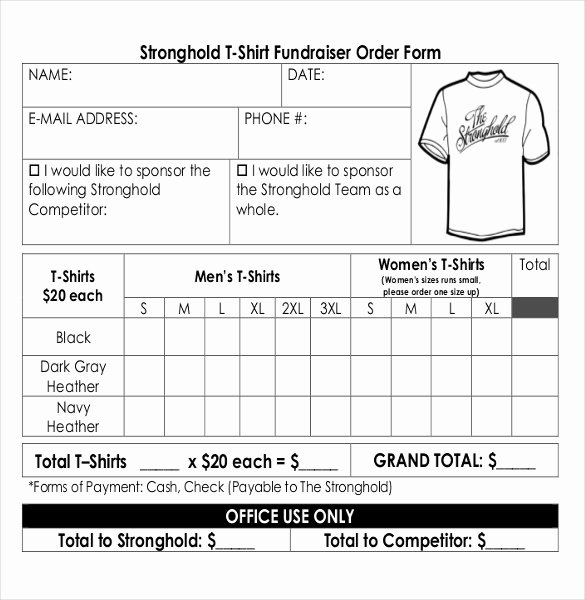 Clothing order form Template Beautiful 16 Fundraiser order Templates – Free Sample Example