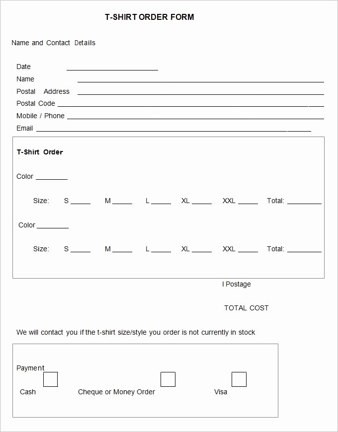 Clothing order form Template Best Of Shirt order form Template Beepmunk