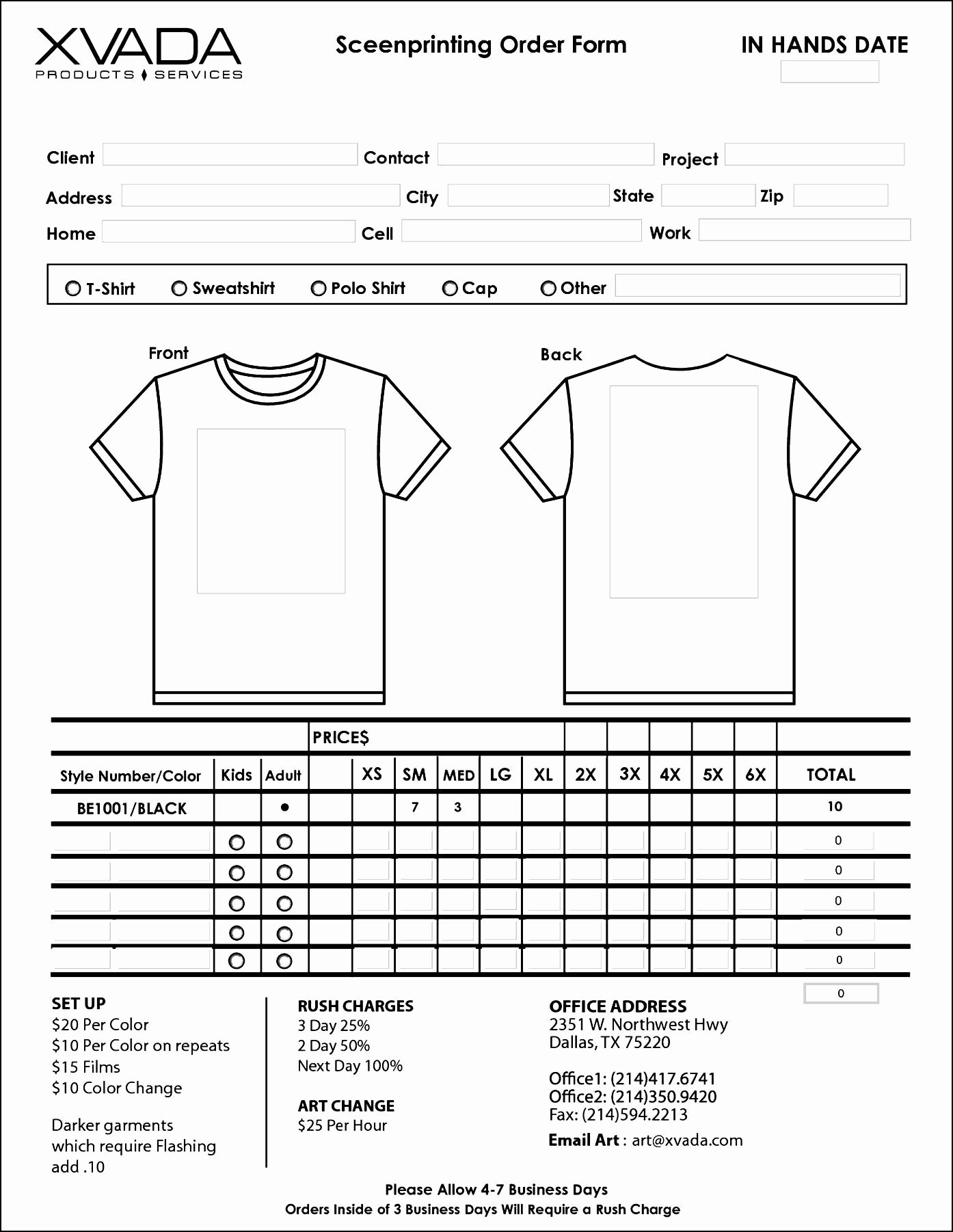 Clothing order form Template Inspirational Sample T Shirt order form Template Microsoft Word