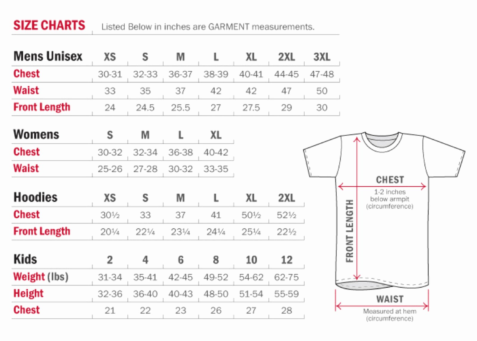 Clothing Size Chart Template Lovely Measure Right Shirt Sizes