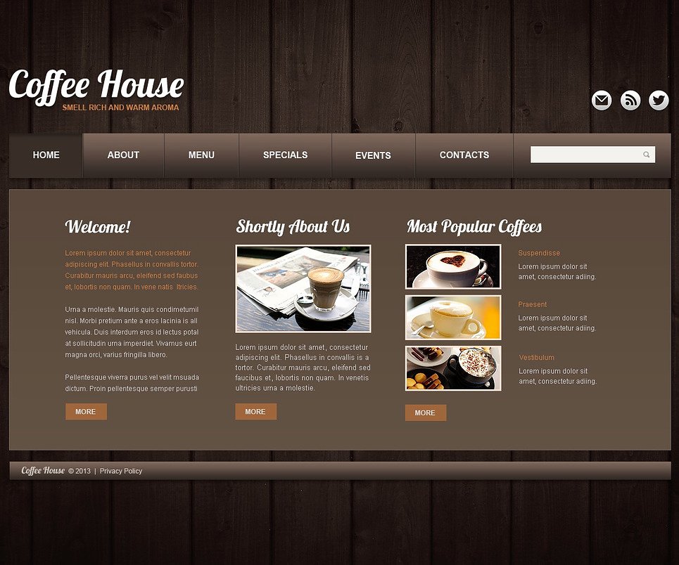 Coffee Shop Website Template Best Of Coffee Shop Website Template