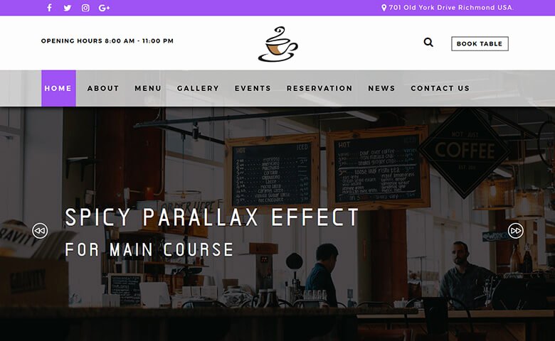 Coffee Shop Website Template New Kafe – Responsive Free Coffee Shop Website Template