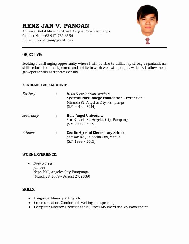 College App Resume Template Lovely College Application Resume Examples