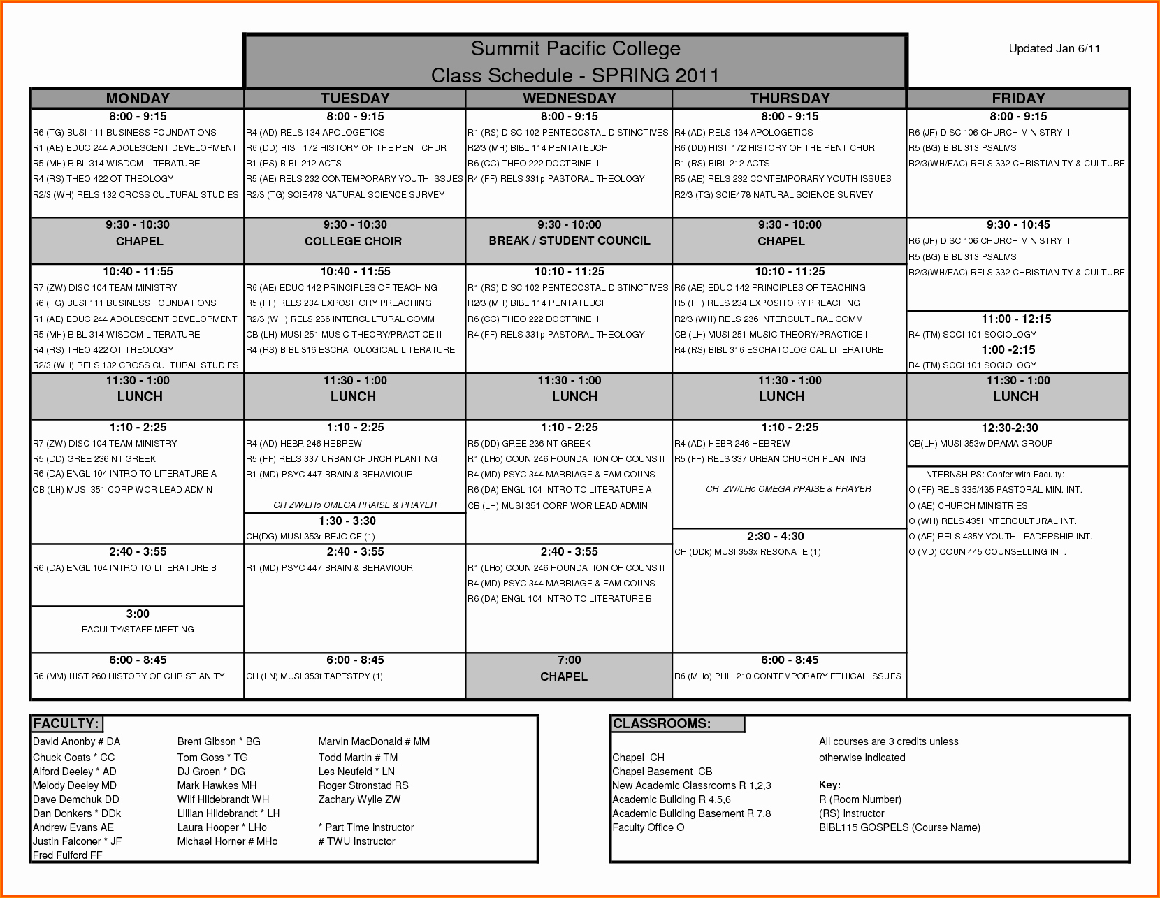 College Class Schedule Template Awesome 30 Of Student Schedule Template
