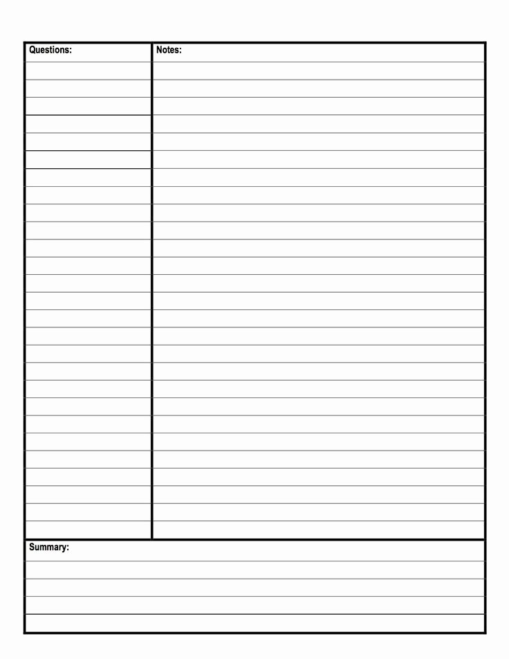 College Note Taking Template Luxury Avid Cornell Notes Template