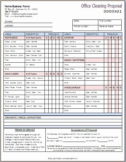 Commercial Cleaning Checklist Template Best Of 10 Best Of Free Cleaning Business forms Templates
