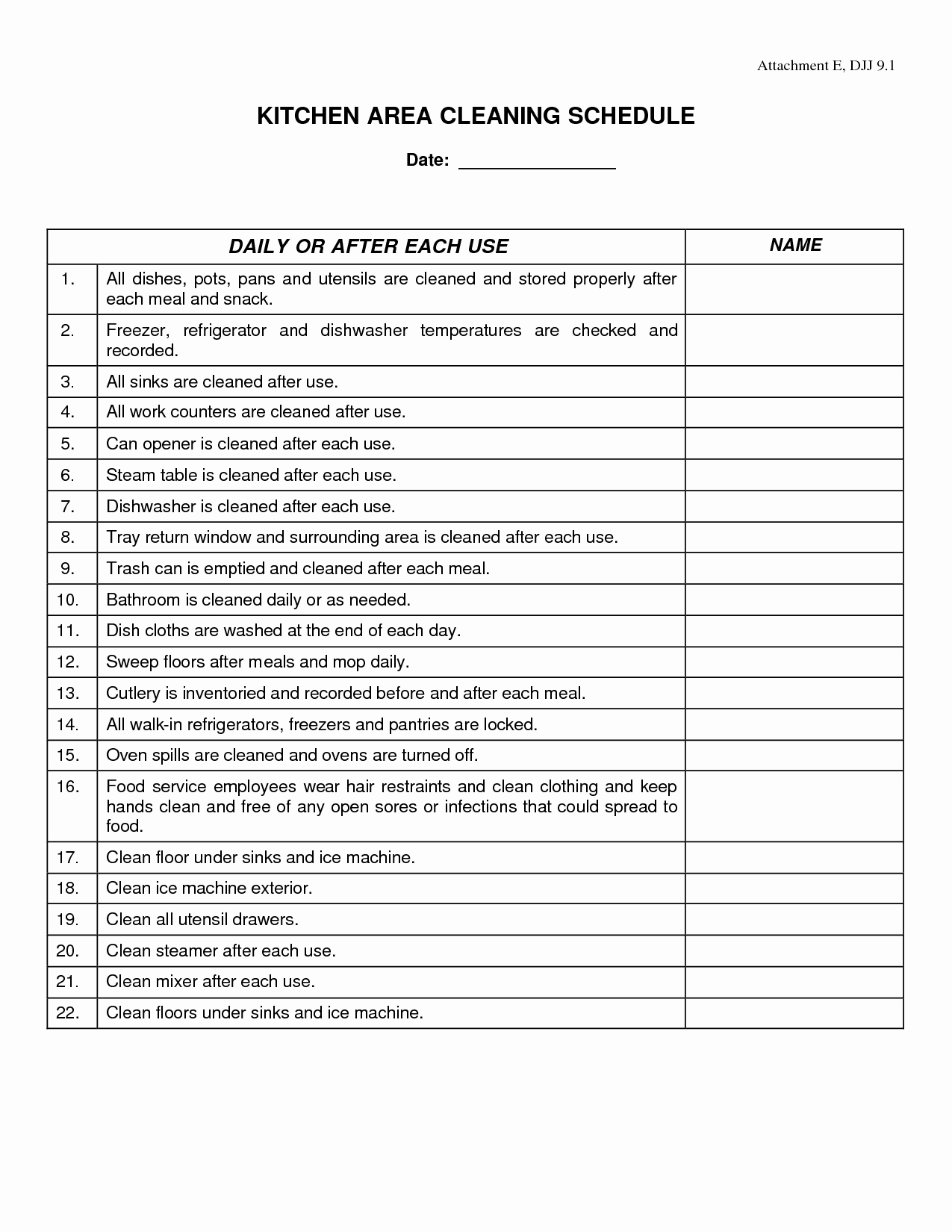 Commercial Cleaning Checklist Template Best Of Mercial Kitchen Cleaning Schedule Template Google