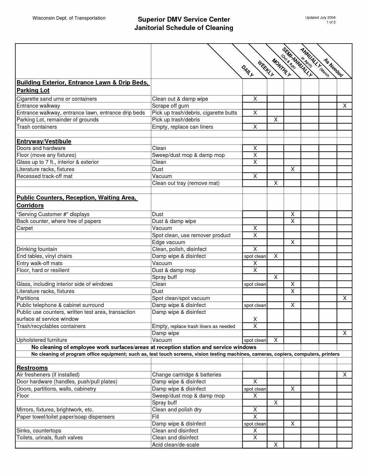 Commercial Cleaning Checklist Template Elegant Fice Cleaning List Template