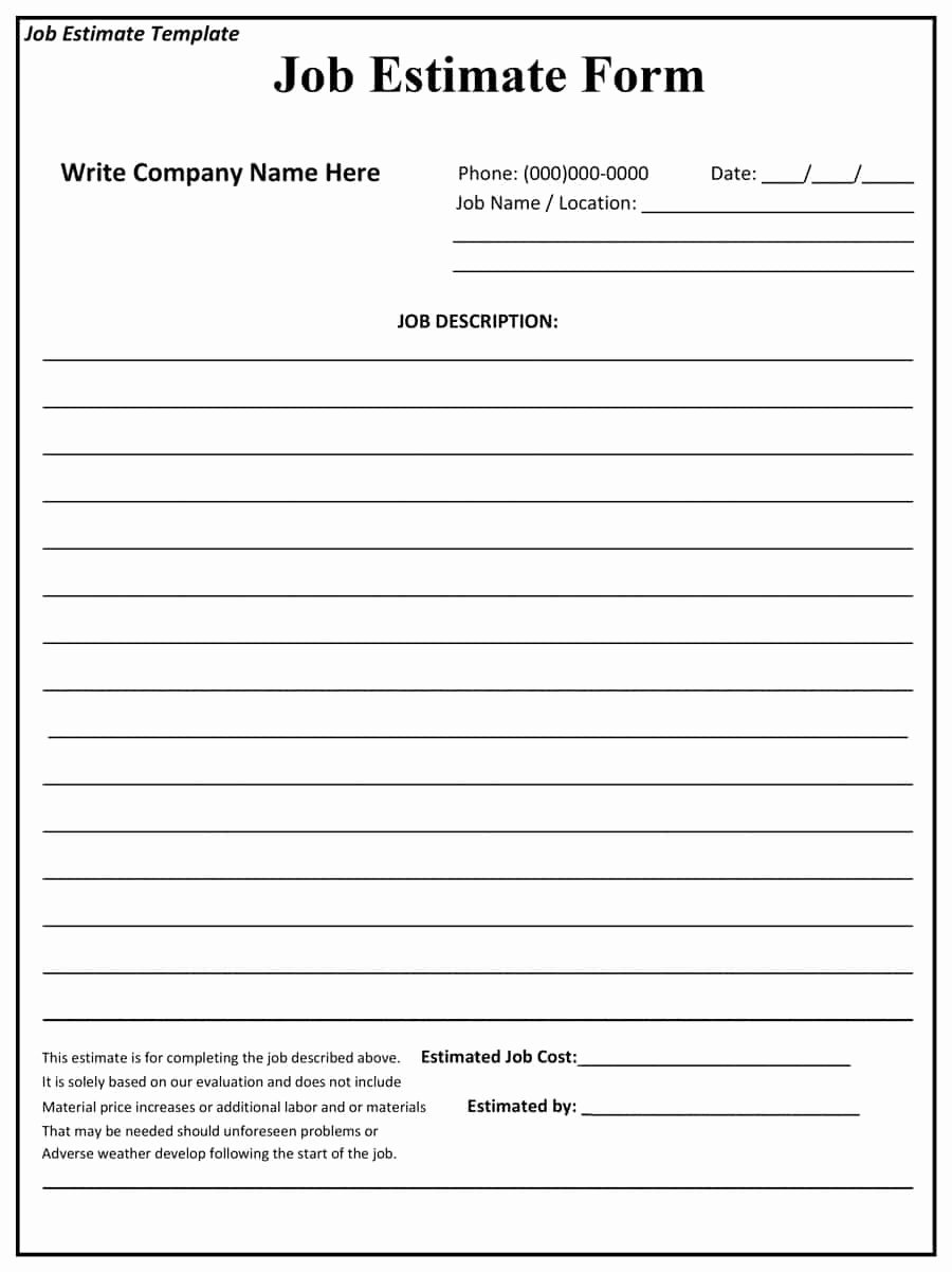 Commercial Cleaning Estimate Template Beautiful 44 Free Estimate Template forms [construction Repair