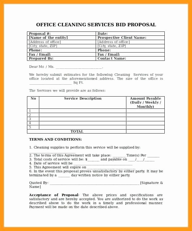 Commercial Cleaning Estimate Template Inspirational Mercial Cleaning Proposal Template Fresh Write A Tender