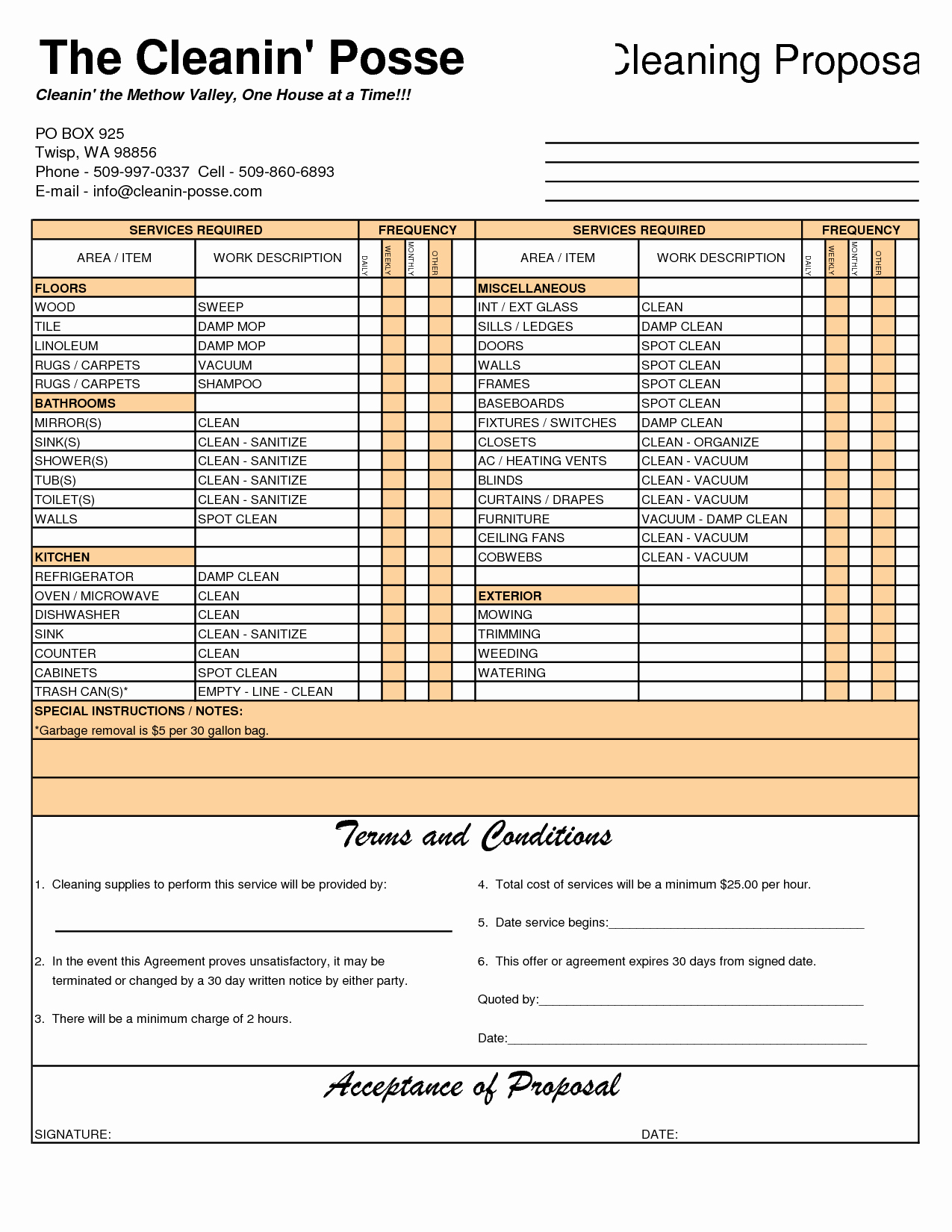 Commercial Cleaning Estimate Template New Cleaning Invoice Template Cleaning Invoice Template Free