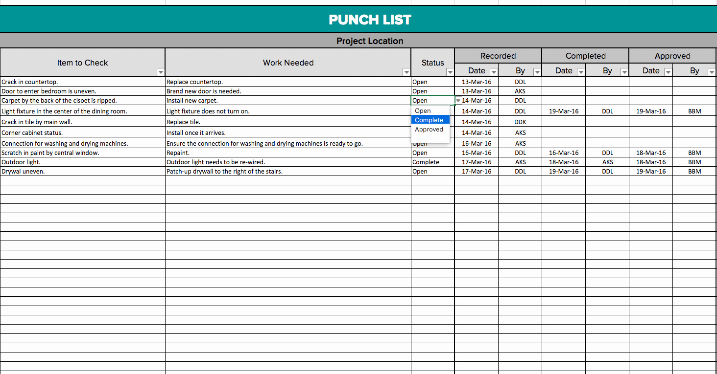 Commercial Construction Punch List Template Fresh Free Construction Schedule Spreadsheet