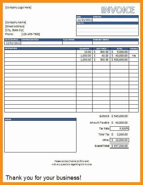 Commercial Invoice Template Excel Best Of 12 Customer Invoice Template Excel