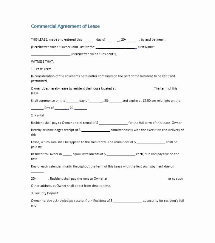 Commercial Lease Agreement Template Free Best Of 26 Free Mercial Lease Agreement Templates Template Lab