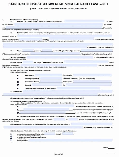 Commercial Lease Agreement Template Free Elegant Free Arizona Mercial Lease Agreement – Pdf Template