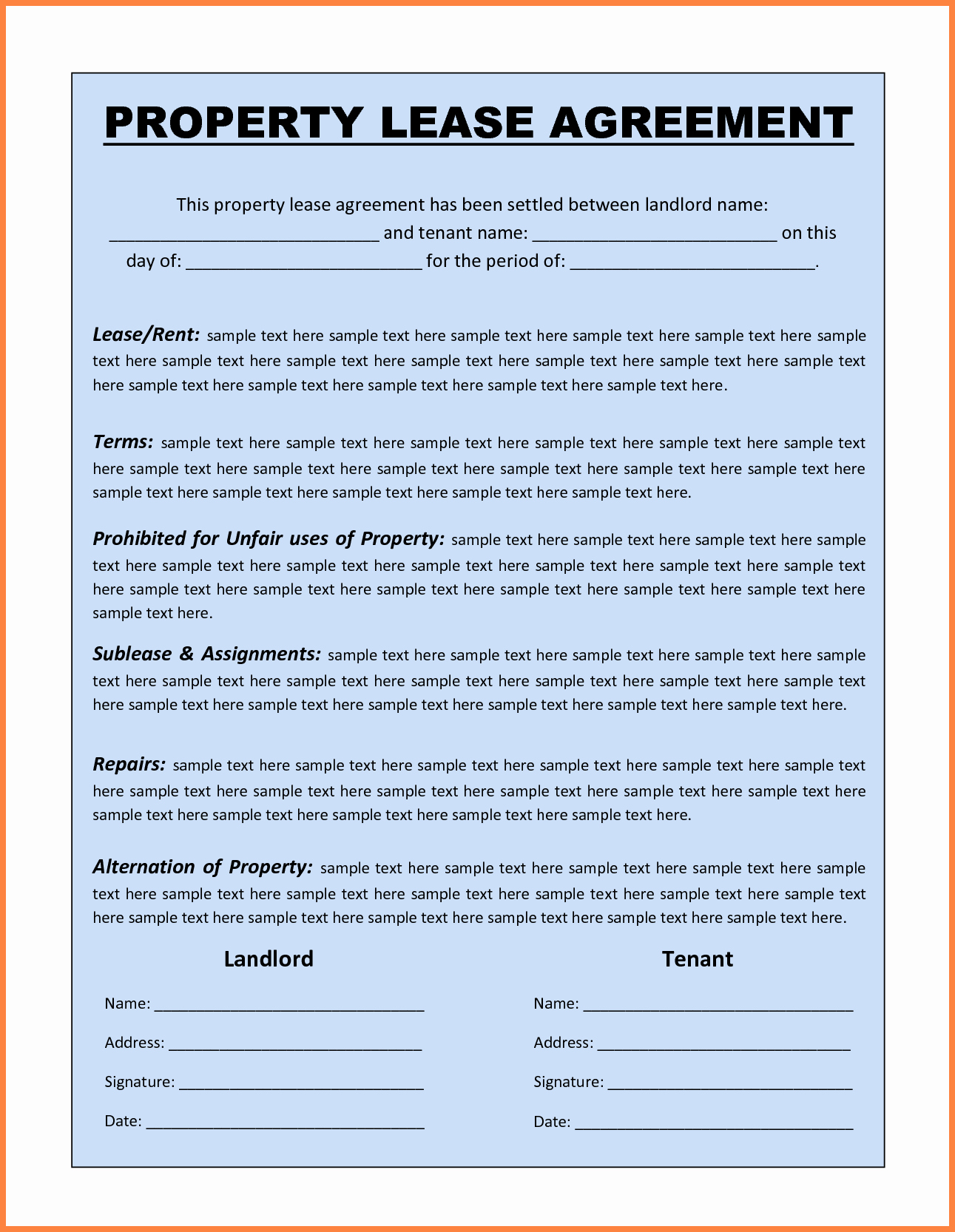 Commercial Lease Agreement Template Free Luxury 13 Mercial Lease Agreement Template Word