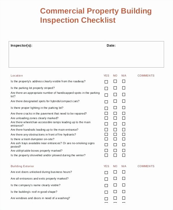 Commercial Property Inspection Checklist Template Beautiful Qa Audit Checklist Template – Moonwalkgroup