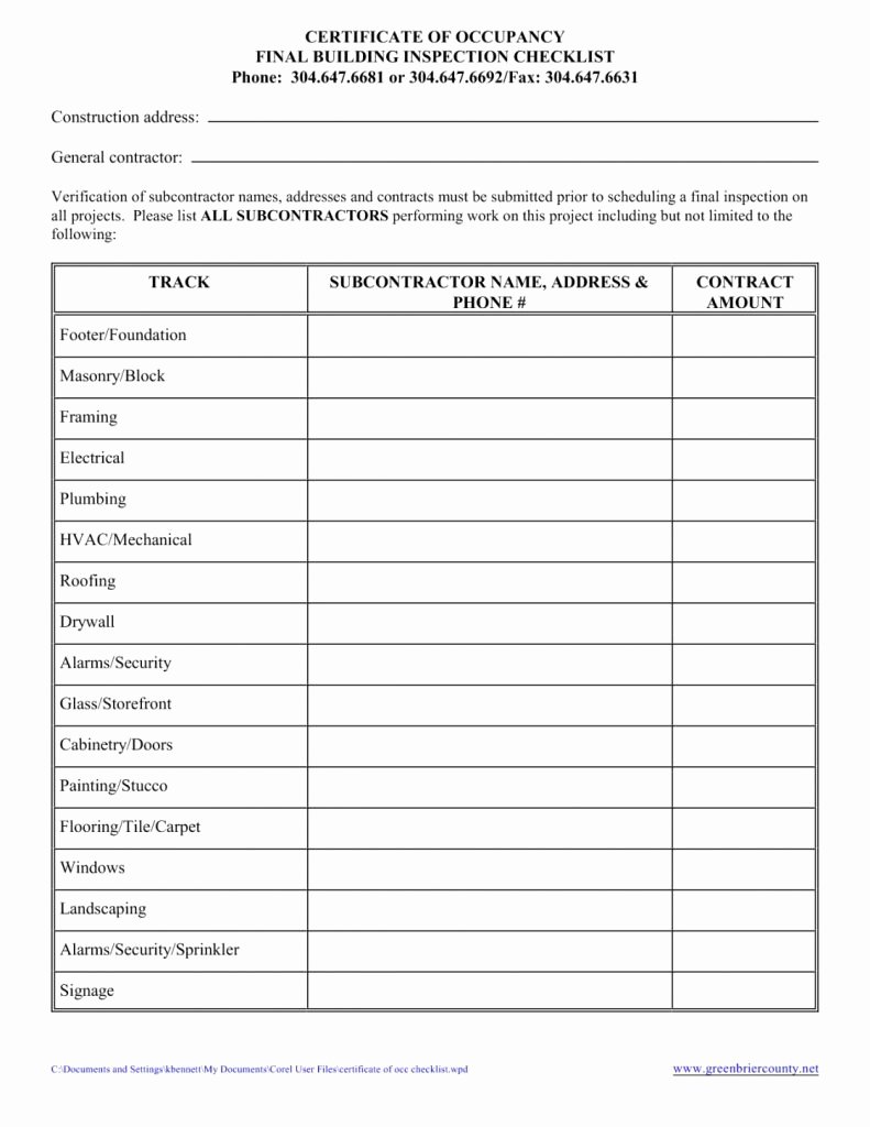Commercial Property Inspection Checklist Template Best Of Mercial Framing Inspection Checklist