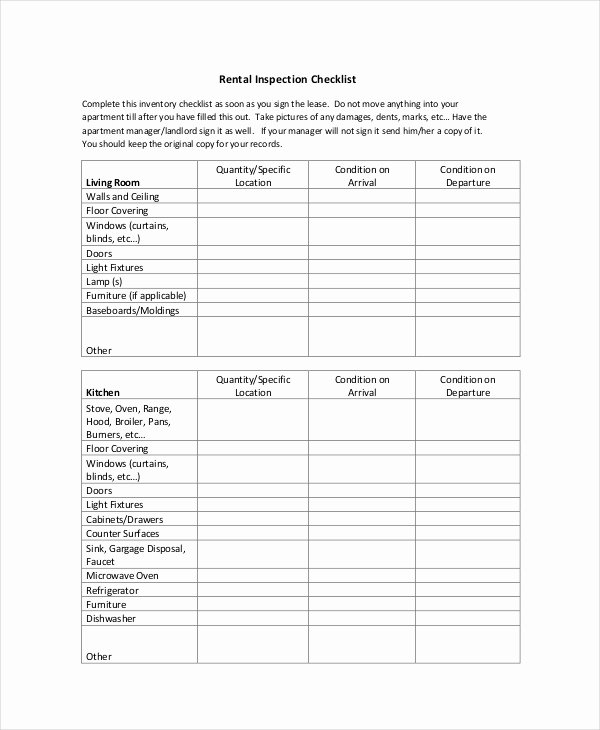 Commercial Property Inspection Checklist Template Lovely House Inspection Checklist 14 Pdf Word Download