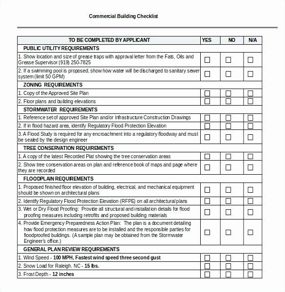 Commercial Property Inspection Checklist Template New Mercial Property Building Inspection Checklist Template