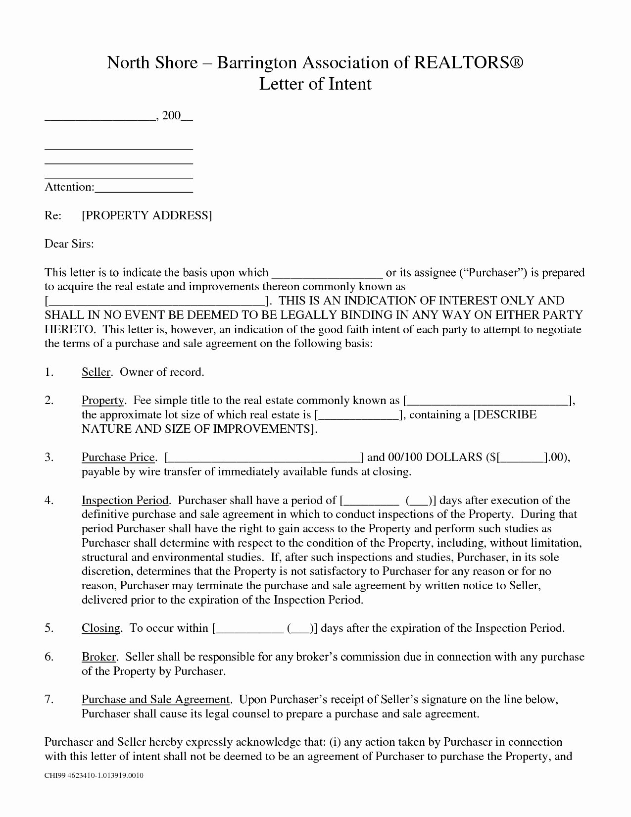 Commercial Real Estate Loi Template Luxury Mercial Real Estate Letter Intent to Purchase