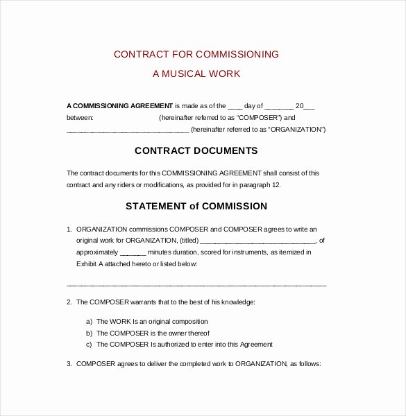 Commission Sales Agreement Template Free Lovely 23 Mission Agreement Templates Word Pdf Pages