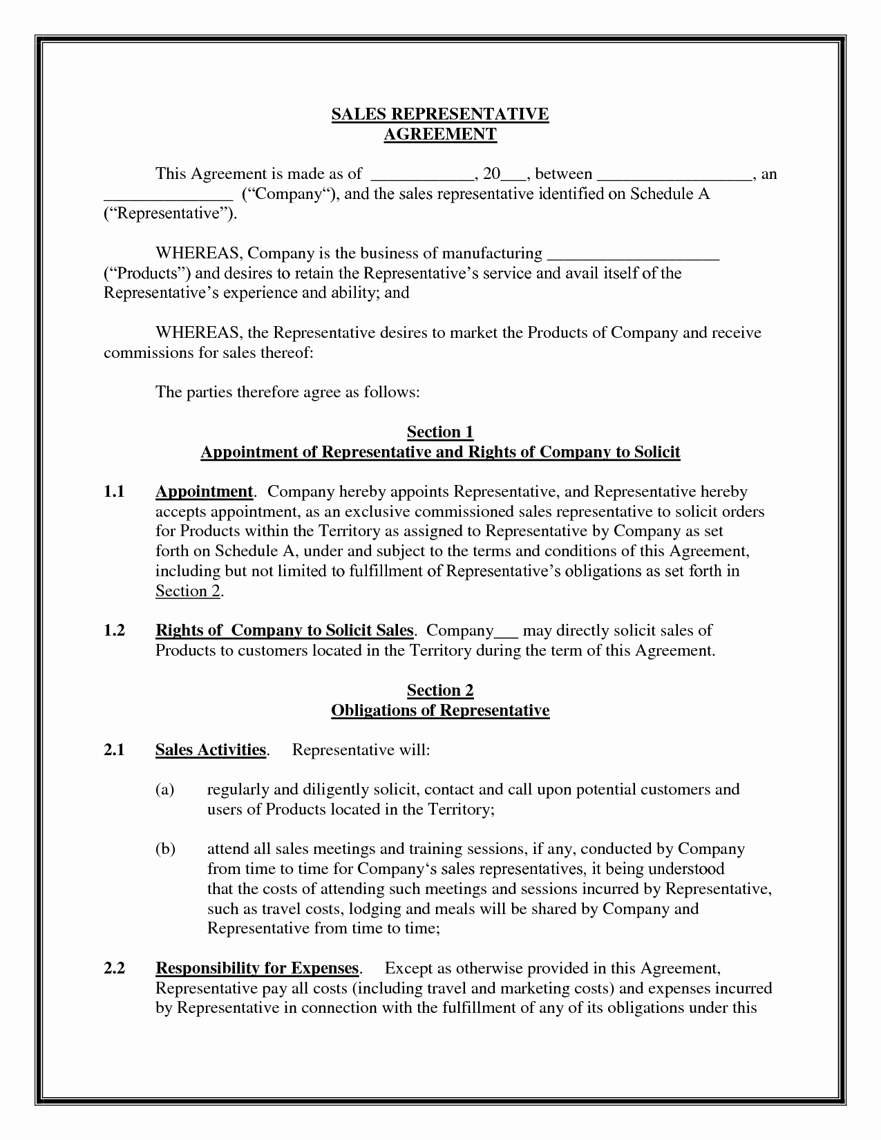 Commission Sales Agreement Template Free Unique 8 Best Of Simple Mission Agreement Sales