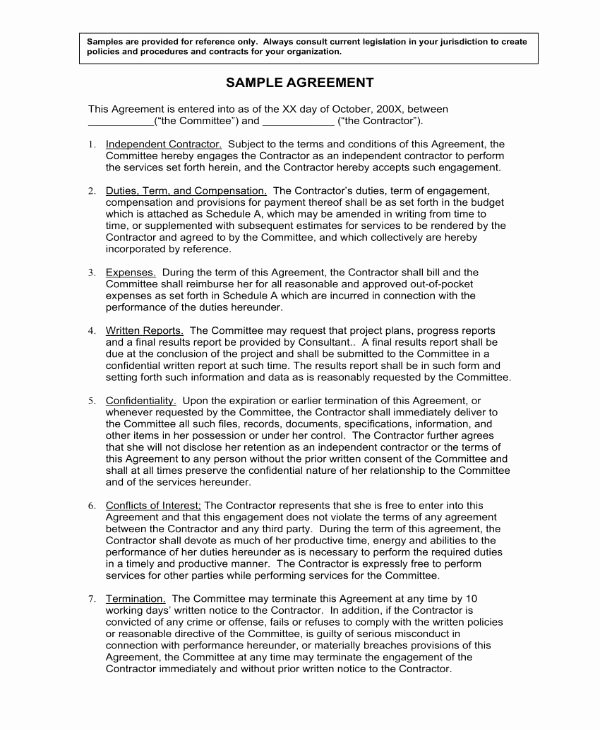 Compensation Agreement Template Free Inspirational 8 Pensation Agreement Templates Pdf