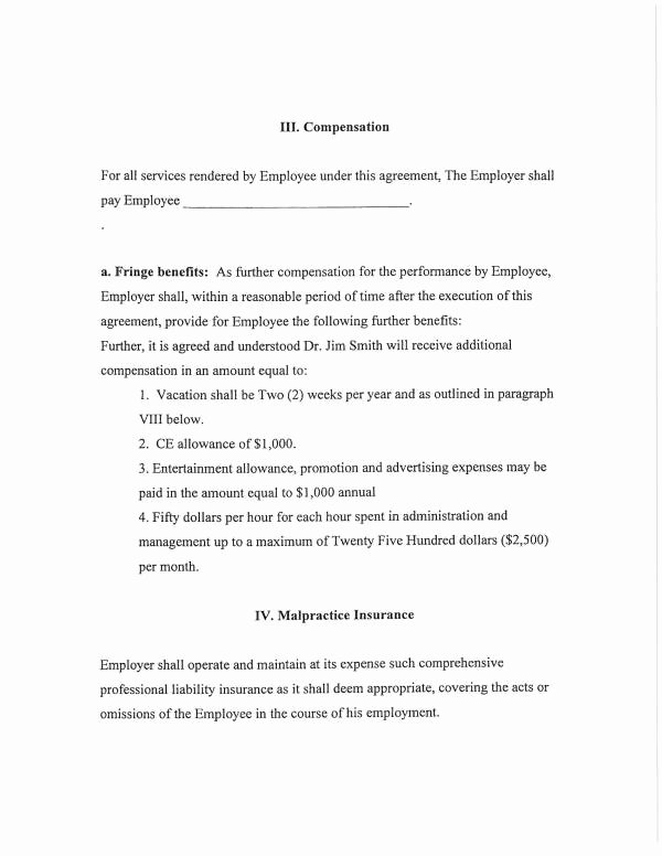 Compensation Agreement Template Free New 10 Pensation Agreement Template – Pdf