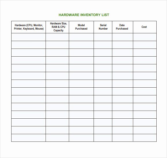 Computer Inventory Excel Template Lovely 7 It Inventory Templates