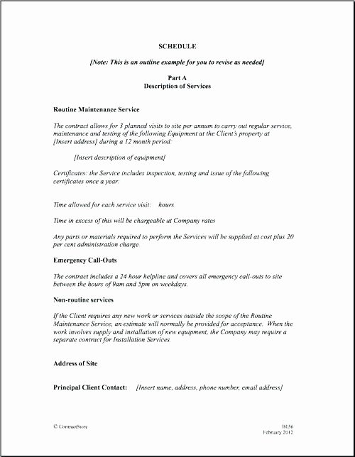 Computer Repair Agreement Template Lovely Puter Service Contract Template