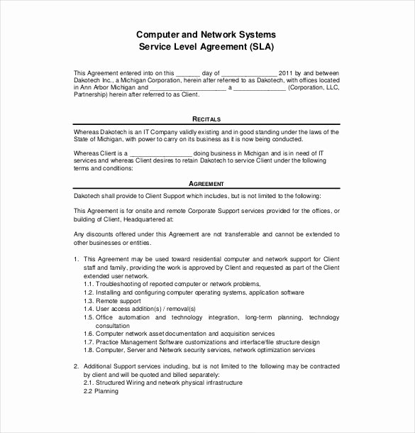 Computer Repair Agreement Template Unique 20 Service Agreement Templates – Word Pdf
