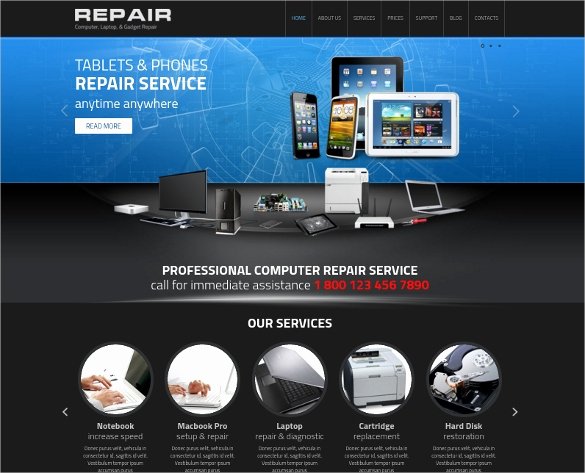 Computer Repair Website Template Beautiful 28 Puter Repair Website themes &amp; Templates