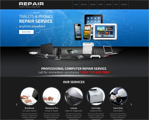 Computer Repair Website Template Beautiful Custom Pc Website Template Popteenus