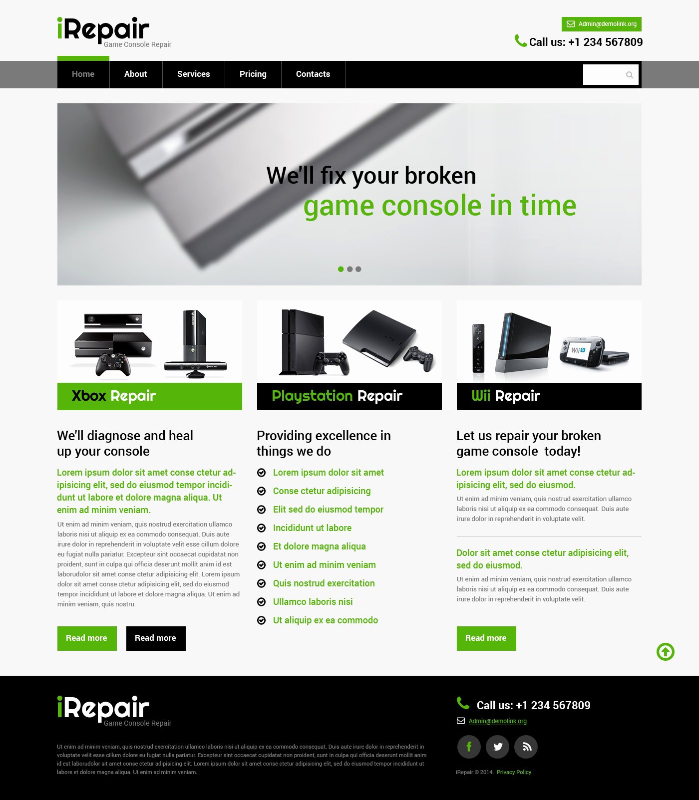 Computer Repair Website Template Beautiful Puter Repair Responsive Website Template