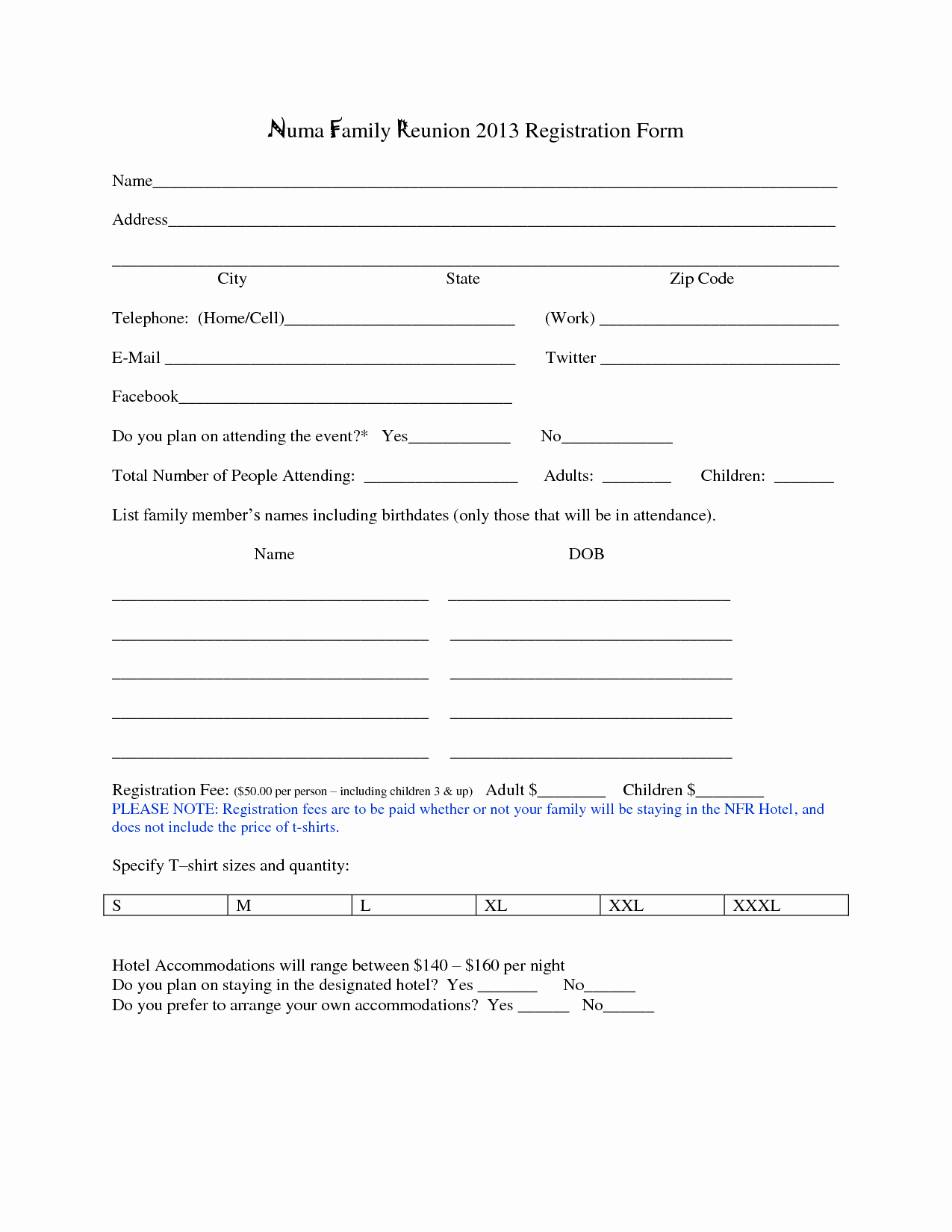 Conference Registration form Template Word New event Registration form Template Word Bamboodownunder