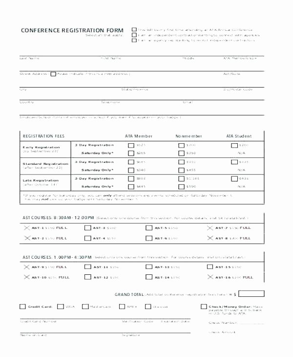 Conference Registration form Template Word Unique 97 Free event Registration form Template Word