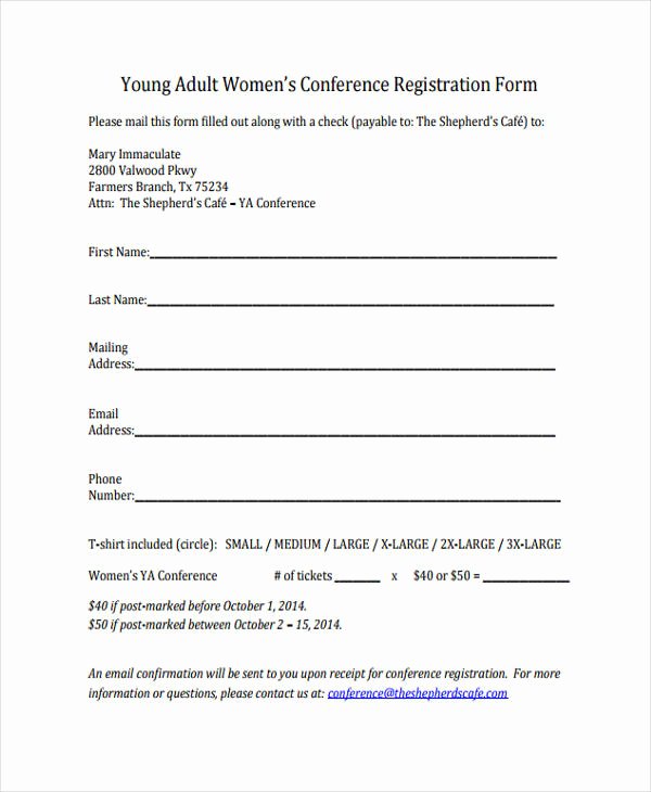 Conference Registration forms Template New 23 Conference Registration form Templates