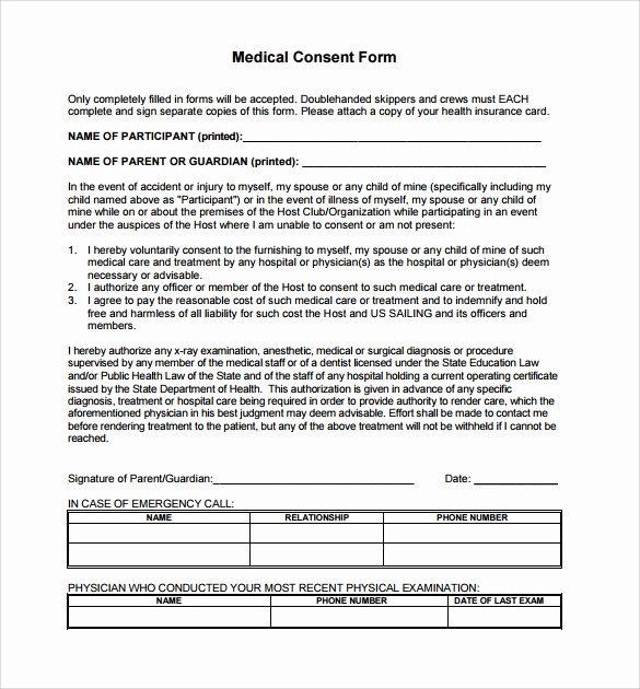 Consent to Treat form Template Unique 14 Medical Consent form Templates – Free Samples