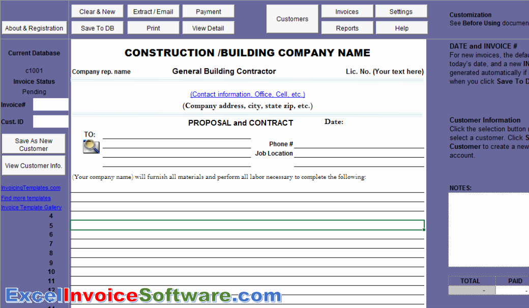 Construction Bid Proposal Template Excel Best Of Contractor Proposal form