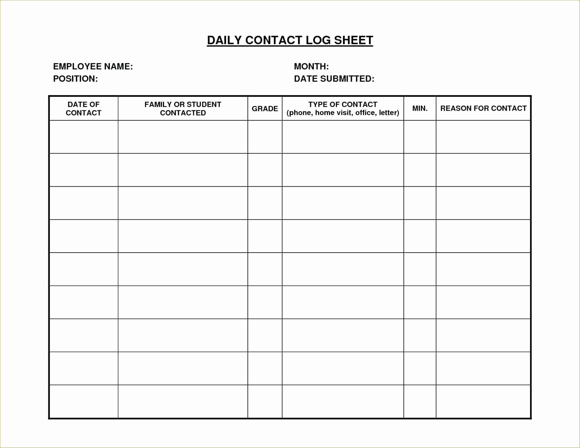 Construction Daily Log Template Awesome Job Fair Sign In Sheet Template