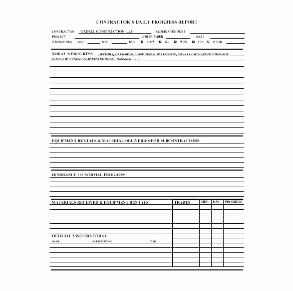 Construction Daily Log Template Best Of Material Receiving Report Template Fresh Warehouse