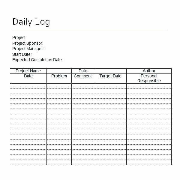 Construction Daily Log Template Lovely 95 Construction Project Information Sheet Template Free