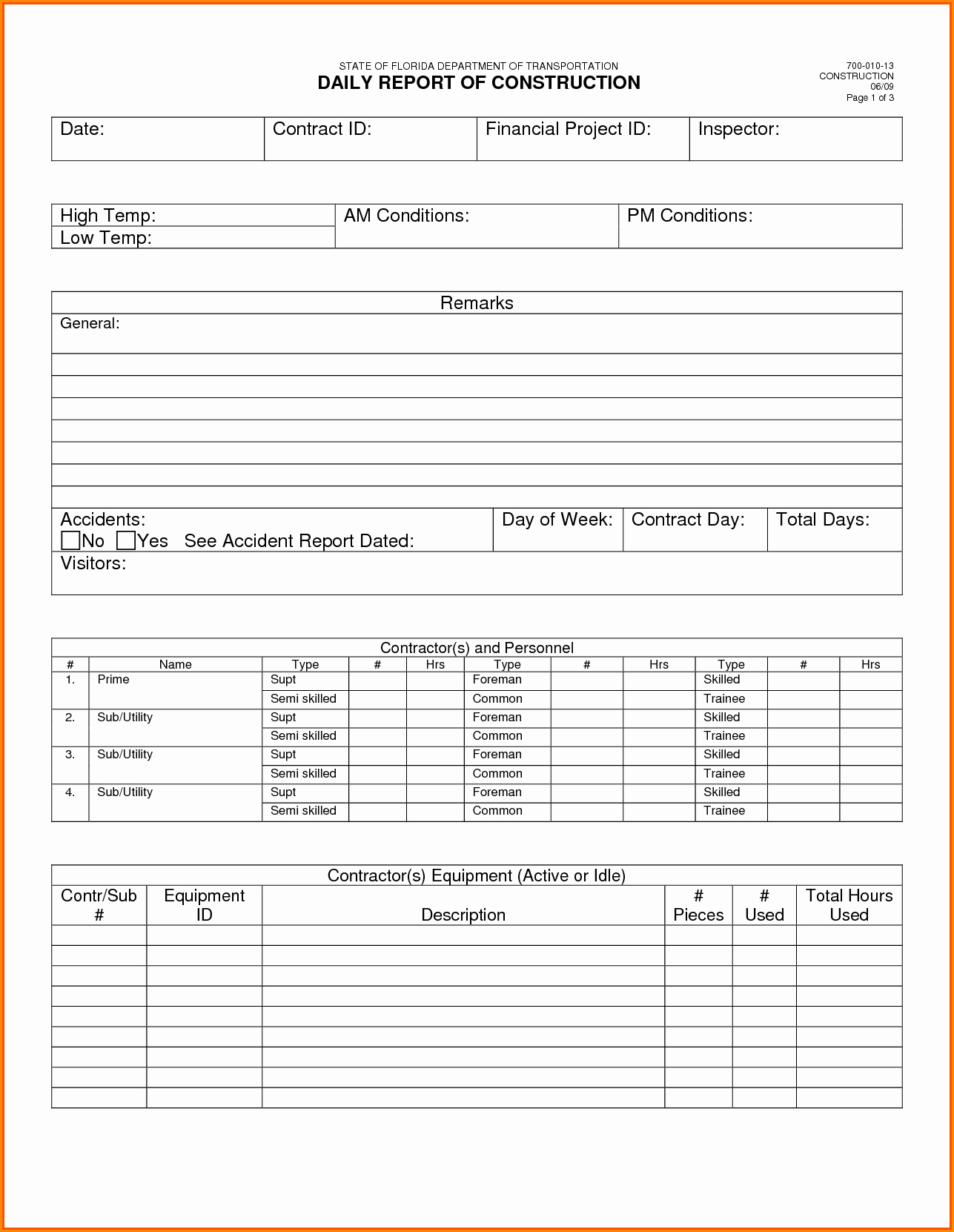 Construction Daily Report Template Best Of Construction Construction Daily Report Template
