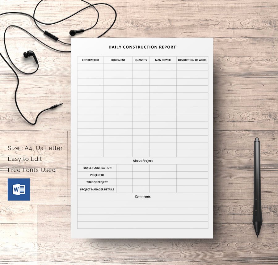 Construction Daily Report Template Best Of Daily Construction Report Template 29 Free Word Pdf