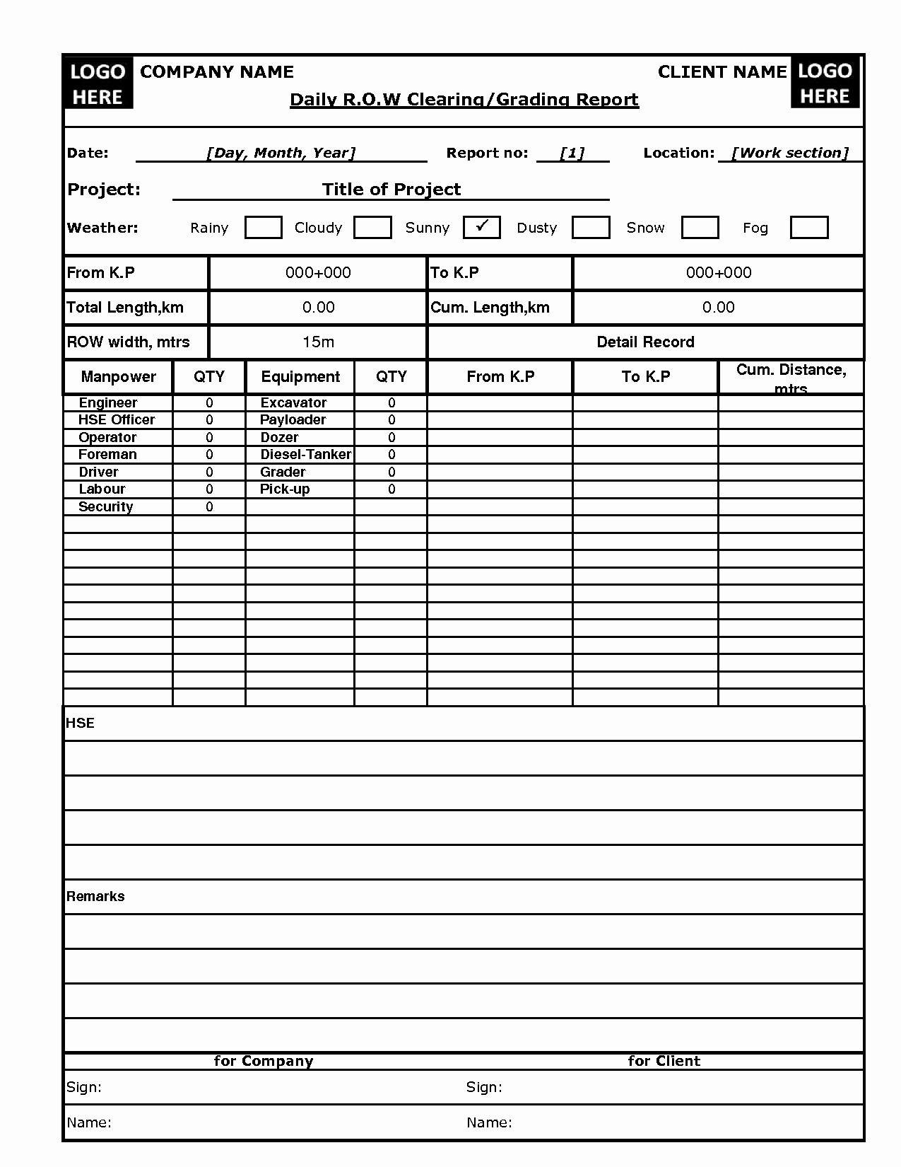 Construction Daily Report Template Excel Lovely Construction Daily Report Template Excel