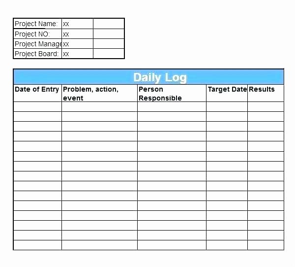 Construction Daily Report Template Excel Luxury Construction Daily Report Template Excel Project Log