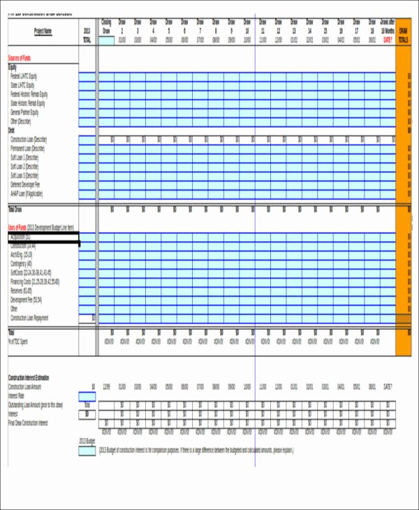 Construction Draw Schedule Template Awesome 7 Excel Construction Schedule Templates