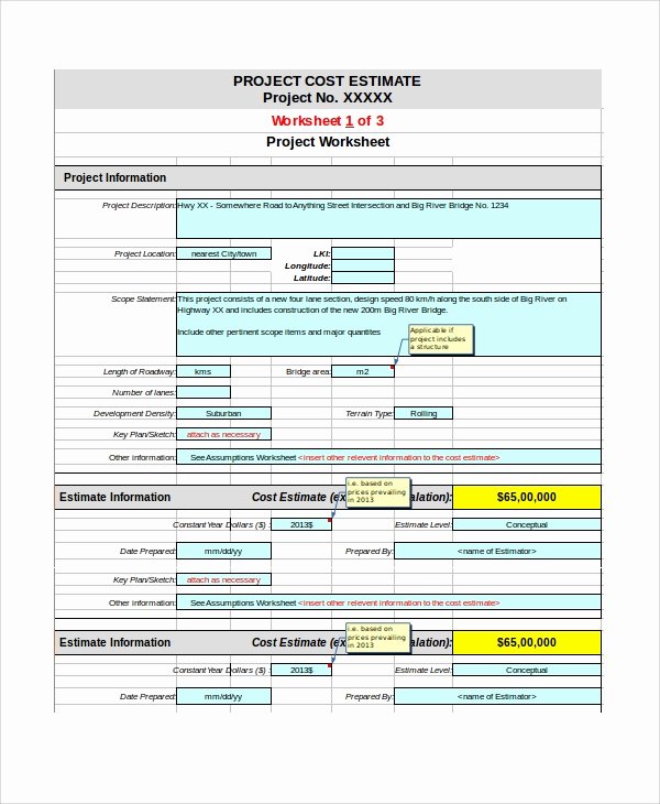 Construction Estimating Spreadsheet Template Elegant Project Cost Estimate Template Excel Free Construction